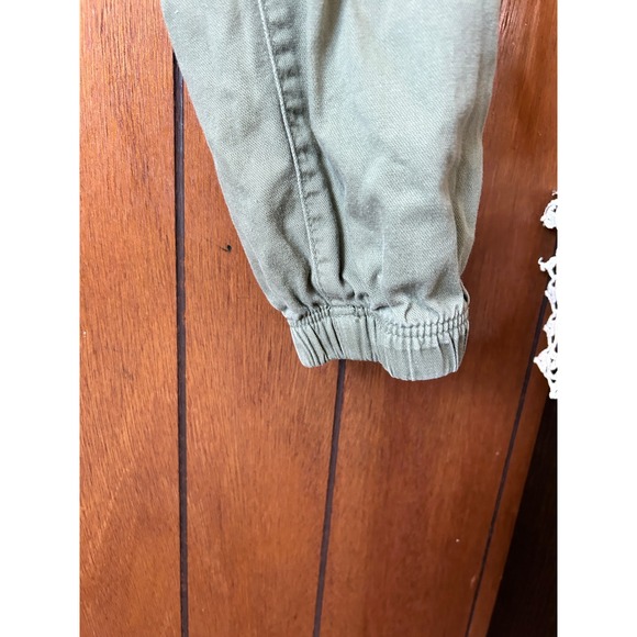 GAP Green Cotton Parachute Joggers Drawstring Size Medium - Picture 4 of 10